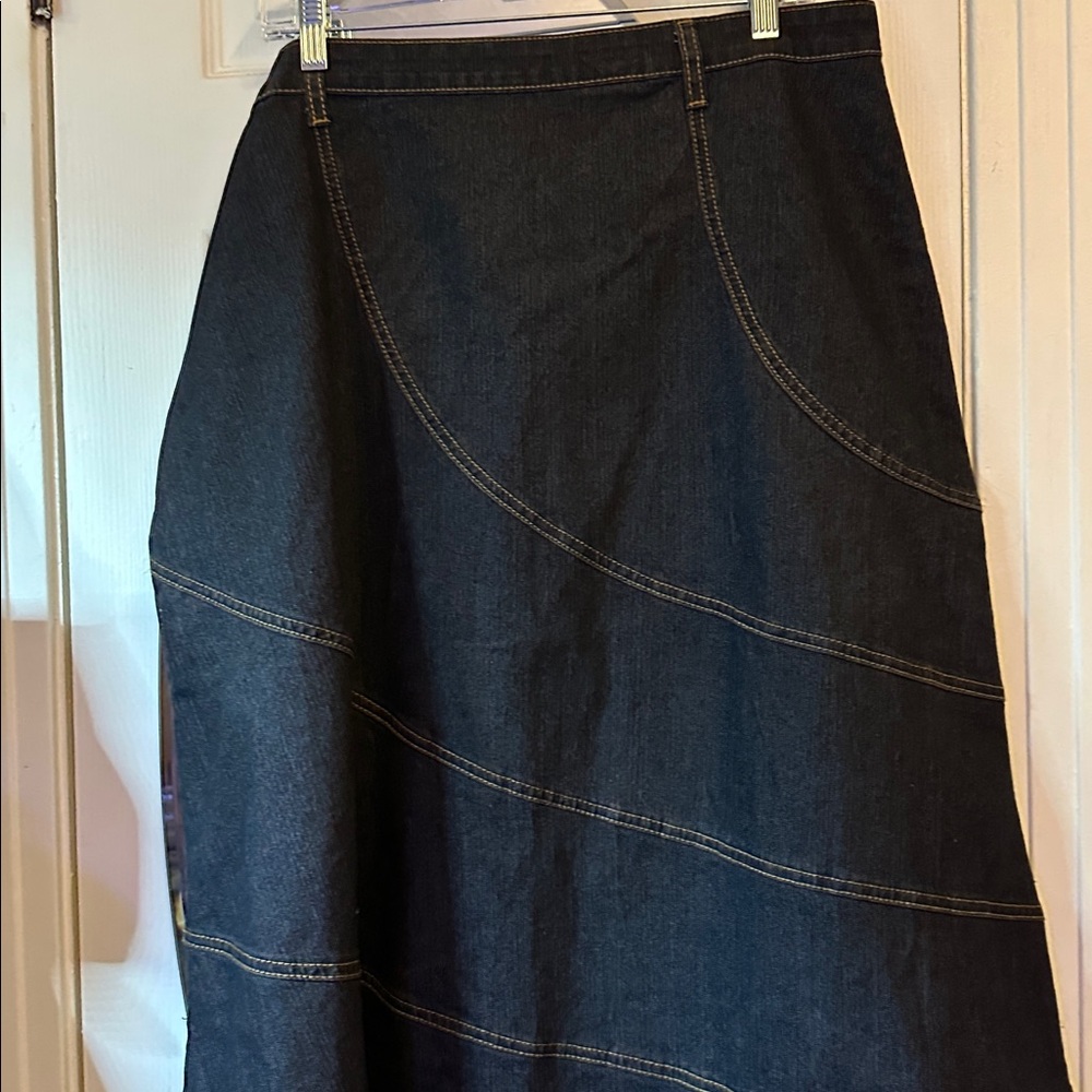 Denim A-Line Skirt - Picture 2 of 3